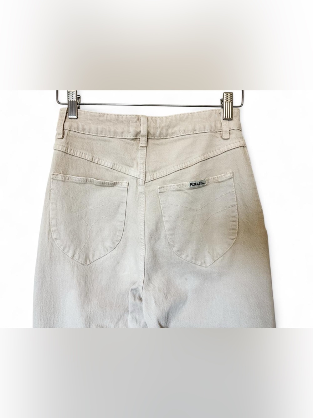 Rolla’s Sailor High-Rise Wide-Leg Jeans Light Beige Women’s - Size 27 - Picture 8 of 14